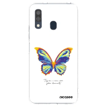 Picasee silikonový průhledný obal pro Samsung Galaxy A40 A405F - Diamanty White