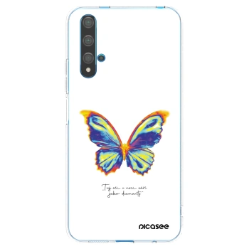 Picasee silikonový průhledný obal pro Huawei Nova 5T - Diamanty White