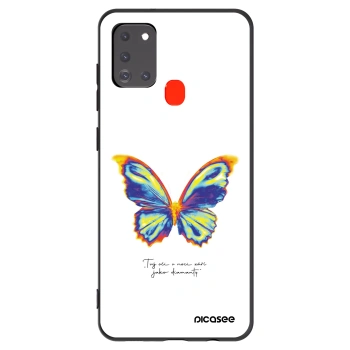Picasee silikonový černý obal pro Samsung Galaxy A21s - Diamanty White