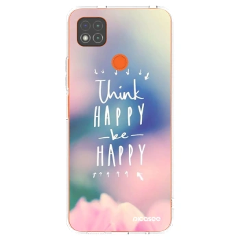 Picasee silikonový průhledný obal pro Xiaomi Redmi 9C - Mysli pozitivně!