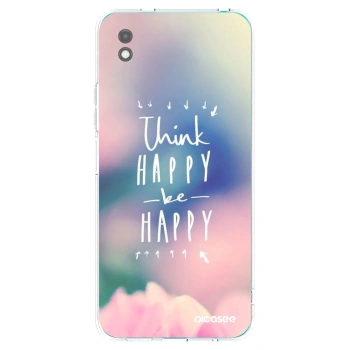 Picasee silikonový černý obal pro Xiaomi Redmi 9A - Mysli pozitivně!