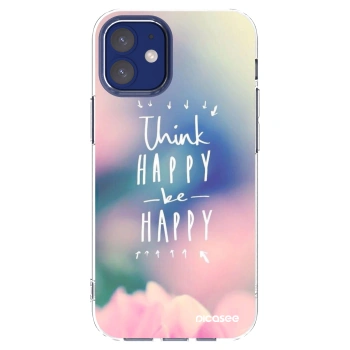 Picasee silikonový průhledný obal pro Apple iPhone 12 mini - Mysli pozitivně!