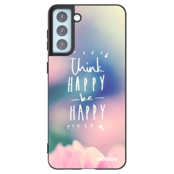 Picasee silikonový černý obal pro Samsung Galaxy S21+ 5G G996F - Mysli pozitivně!