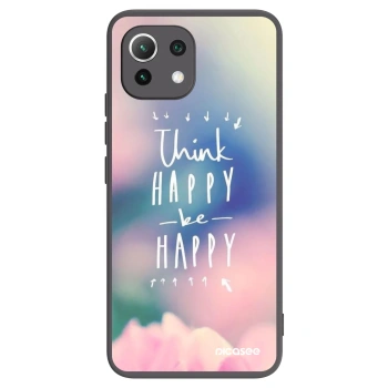 Picasee silikonový černý obal pro Xiaomi Mi 11 Lite - Mysli pozitivně!