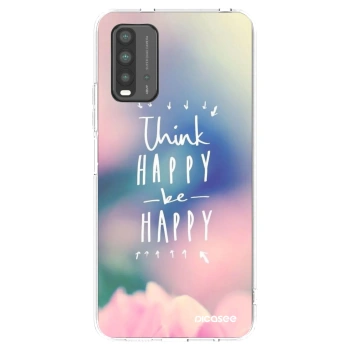 Picasee silikonový černý obal pro Xiaomi Redmi 9T - Mysli pozitivně!