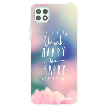Picasee silikonový průhledný obal pro Samsung Galaxy A22 A226B 5G - Mysli pozitivně!