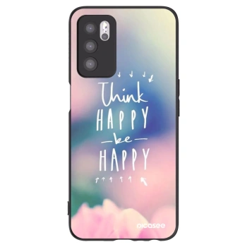 Picasee silikonový černý obal pro OPPO A16s - Mysli pozitivně!