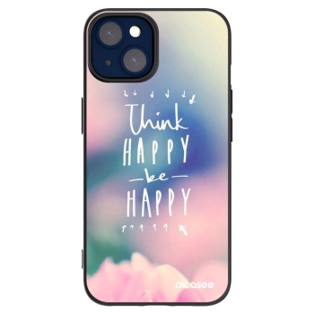 Picasee silikonový černý obal pro Apple iPhone 14 - Mysli pozitivně!