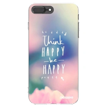Picasee silikonový průhledný obal pro Apple iPhone 8 Plus - Mysli pozitivně!