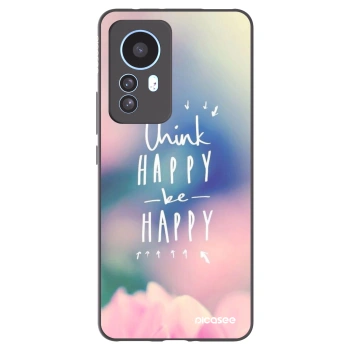 Picasee silikonový černý obal pro Xiaomi 12T Pro - Mysli pozitivně!