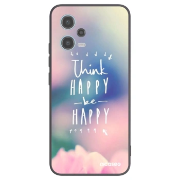 Picasee silikonový černý obal pro Xiaomi Redmi Note 12 5G - Mysli pozitivně!
