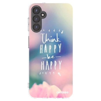 Picasee silikonový průhledný obal pro Samsung Galaxy A14 4G A145R - Mysli pozitivně!