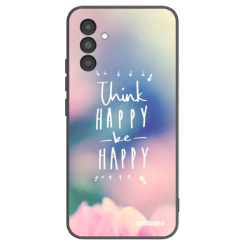Picasee silikonový černý obal pro Samsung Galaxy A04s A047F - Mysli pozitivně!