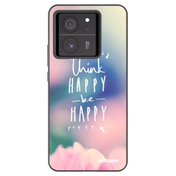 Picasee silikonový černý obal pro Xiaomi 13T - Mysli pozitivně!