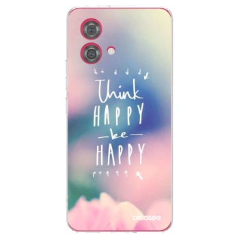 Picasee silikonový průhledný obal pro Motorola Moto G84 5G - Mysli pozitivně!