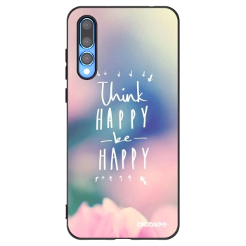 Picasee silikonový černý obal pro Huawei P20 Pro - Mysli pozitivně!