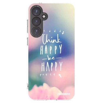 Picasee silikonový průhledný obal pro Samsung Galaxy S23 FE S711B - Mysli pozitivně!