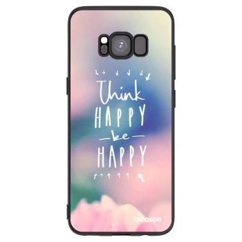 Picasee silikonový černý obal pro Samsung Galaxy S8 G950F - Mysli pozitivně!