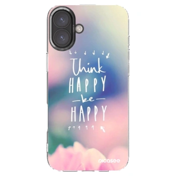 Picasee silikonový průhledný obal pro Apple iPhone 16 Plus - Mysli pozitivně!