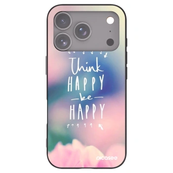 Picasee silikonový černý obal pro Apple iPhone 17 Pro - Mysli pozitivně!