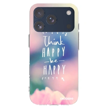 Picasee silikonový průhledný obal pro Apple iPhone 17 Pro - Mysli pozitivně!
