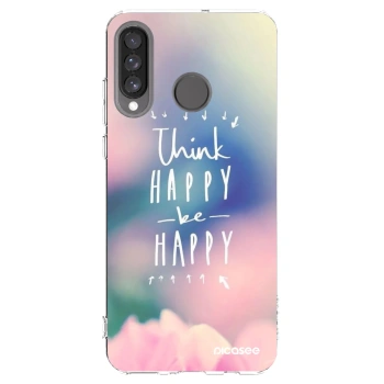 Picasee silikonový průhledný obal pro Huawei P30 Lite - Mysli pozitivně!