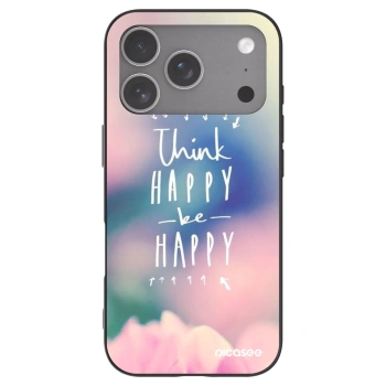 Picasee silikonový černý obal pro Apple iPhone 18 Pro - Mysli pozitivně!