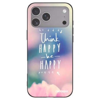 Picasee silikonový černý obal pro Apple iPhone 18 Pro Max - Mysli pozitivně!