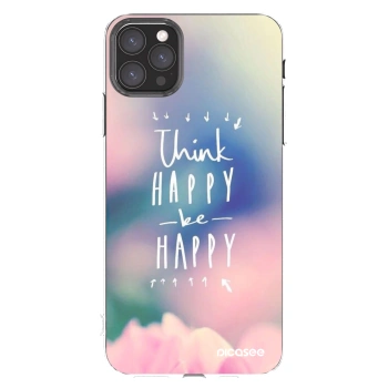 Picasee silikonový průhledný obal pro Apple iPhone 11 Pro Max - Mysli pozitivně!