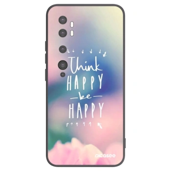 Picasee silikonový černý obal pro Xiaomi Mi Note 10 (Pro) - Mysli pozitivně!