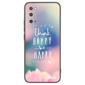 Picasee silikonový černý obal pro Samsung Galaxy S20 G980F - Mysli pozitivně!