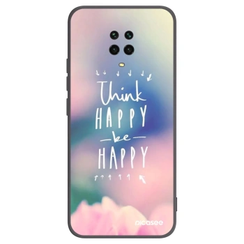 Picasee silikonový černý obal pro Xiaomi Redmi Note 9 Pro - Mysli pozitivně!