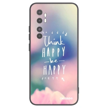 Picasee silikonový černý obal pro Xiaomi Mi Note 10 Lite - Mysli pozitivně!