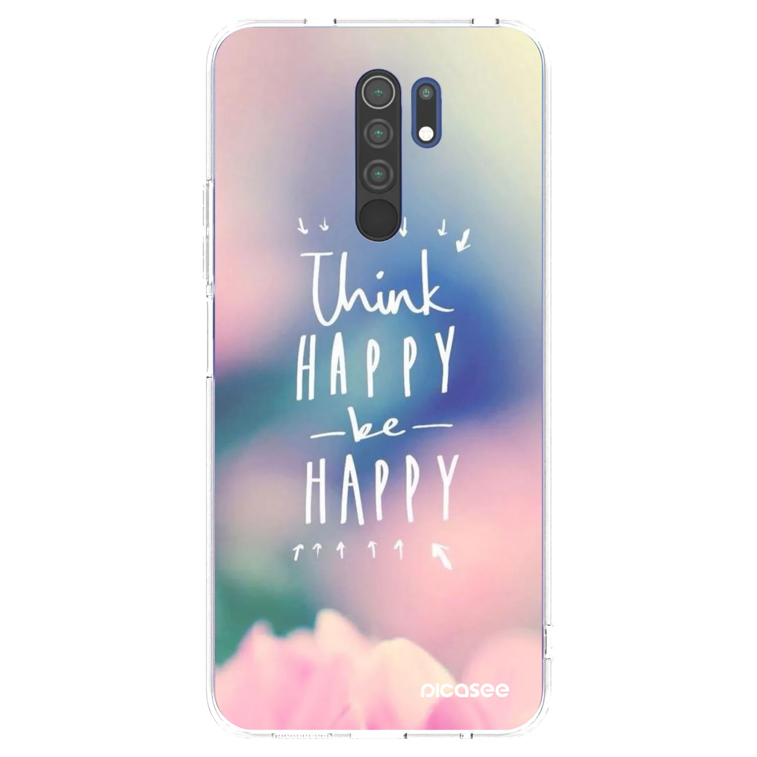 Picasee silikonový průhledný obal pro Xiaomi Redmi 9 - Mysli pozitivně!