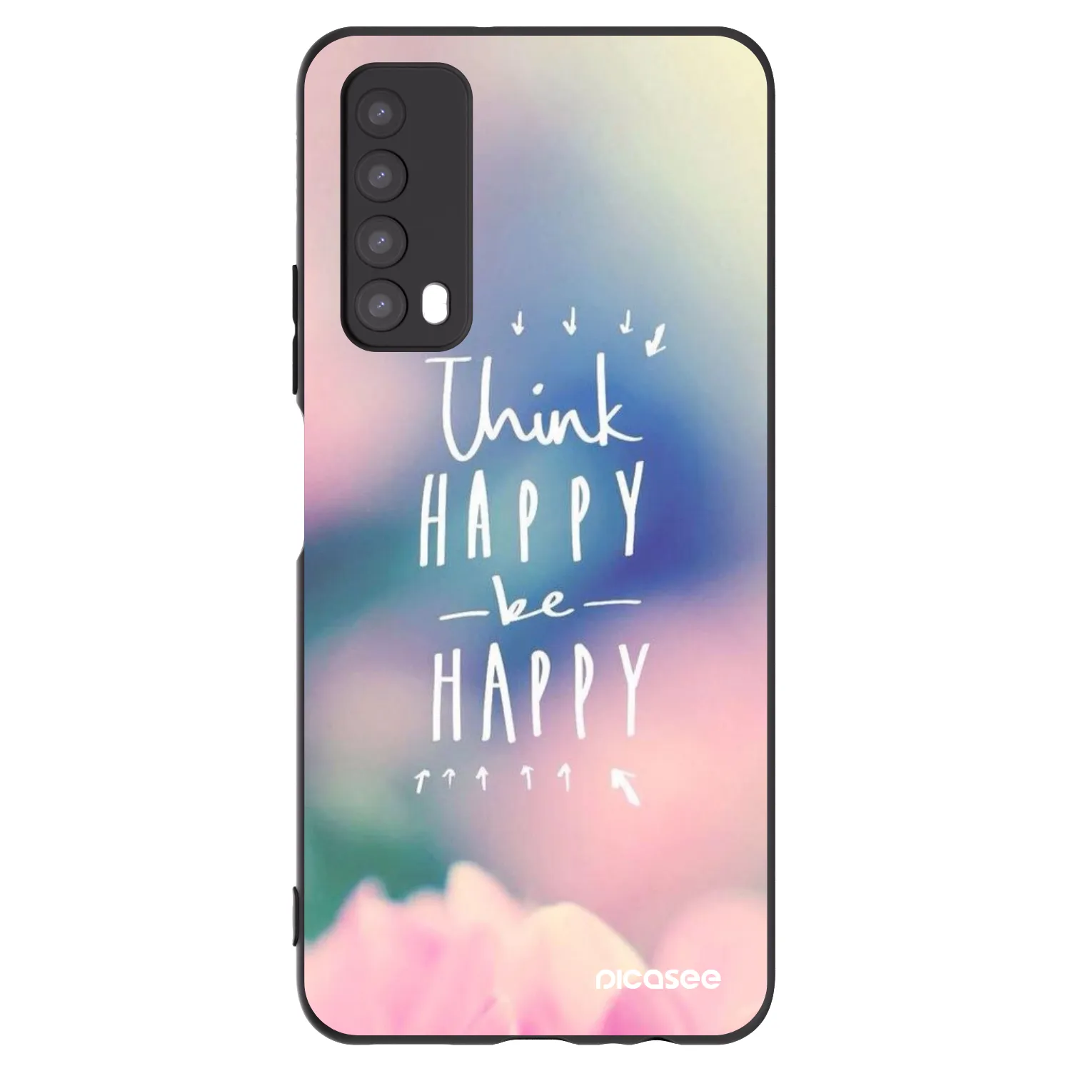 Picasee silikonový černý obal pro Huawei P Smart 2021 - Mysli pozitivně!