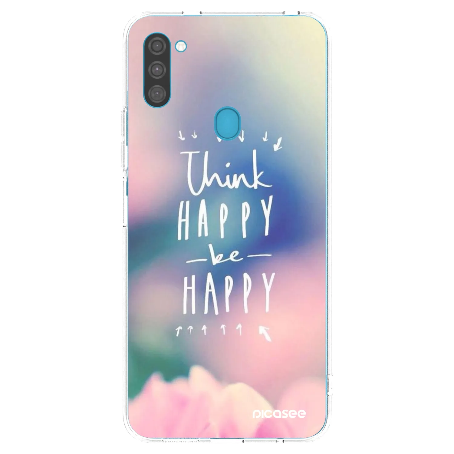 Picasee silikonový průhledný obal pro Samsung Galaxy M11 - Mysli pozitivně!