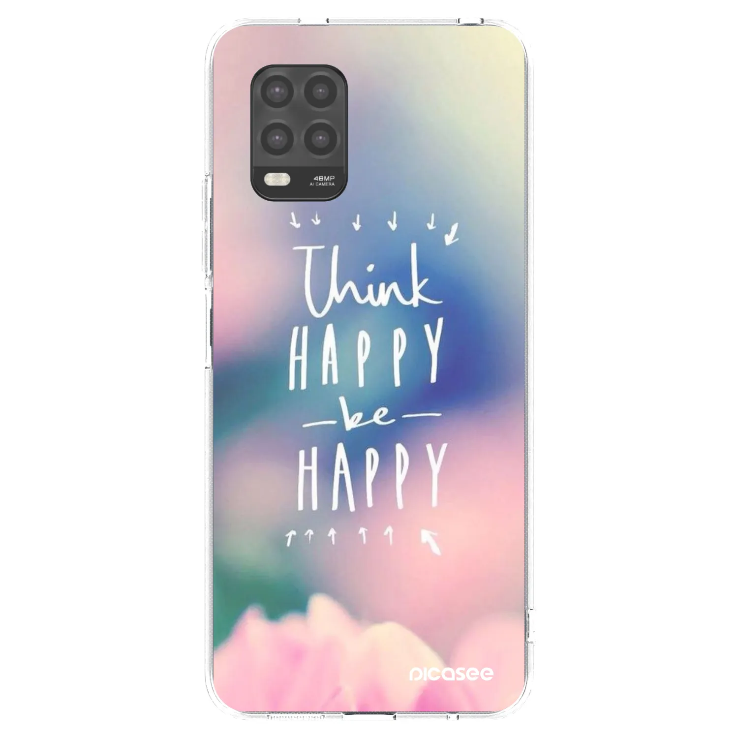 Picasee silikonový průhledný obal pro Xiaomi Mi 10 Lite - Mysli pozitivně!