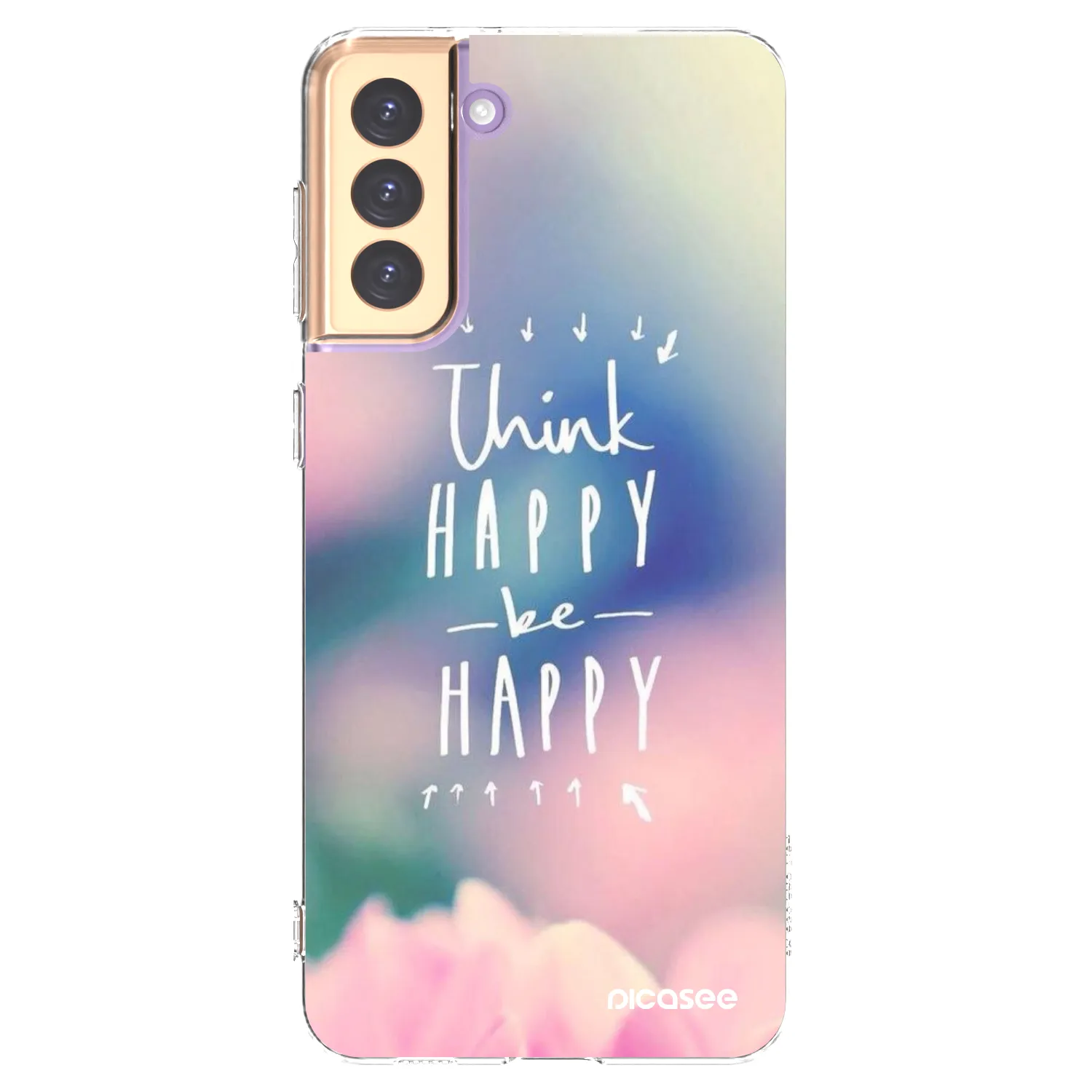Picasee silikonový průhledný obal pro Samsung Galaxy S21+ 5G G996F - Mysli pozitivně!