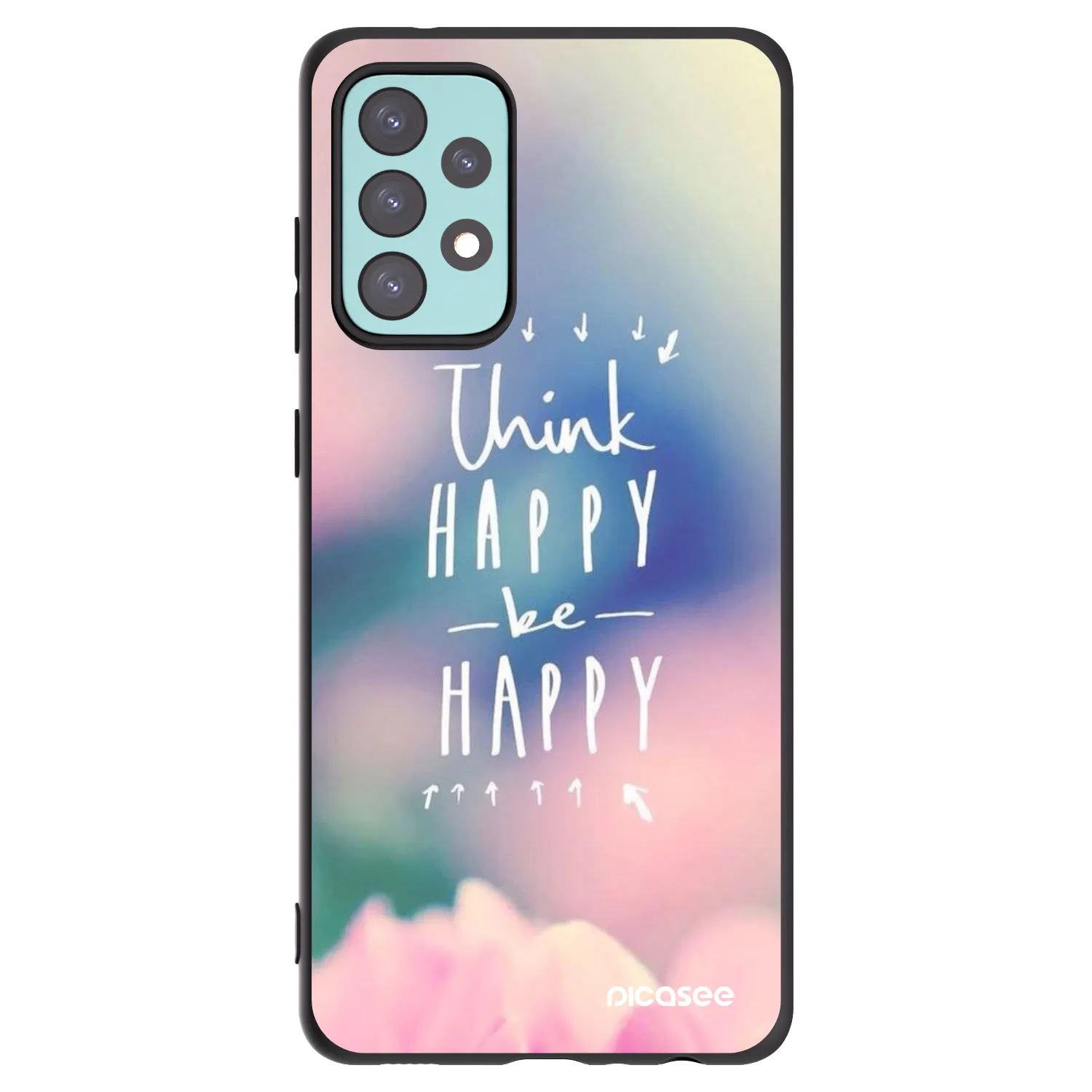 Picasee silikonový černý obal pro Samsung Galaxy A72 A725F - Mysli pozitivně!