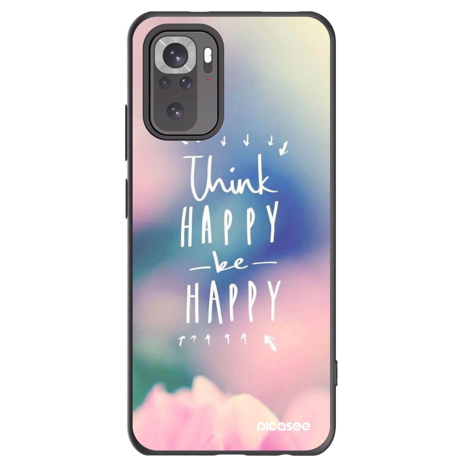 Picasee silikonový černý obal pro Xiaomi Redmi Note 10S - Mysli pozitivně!