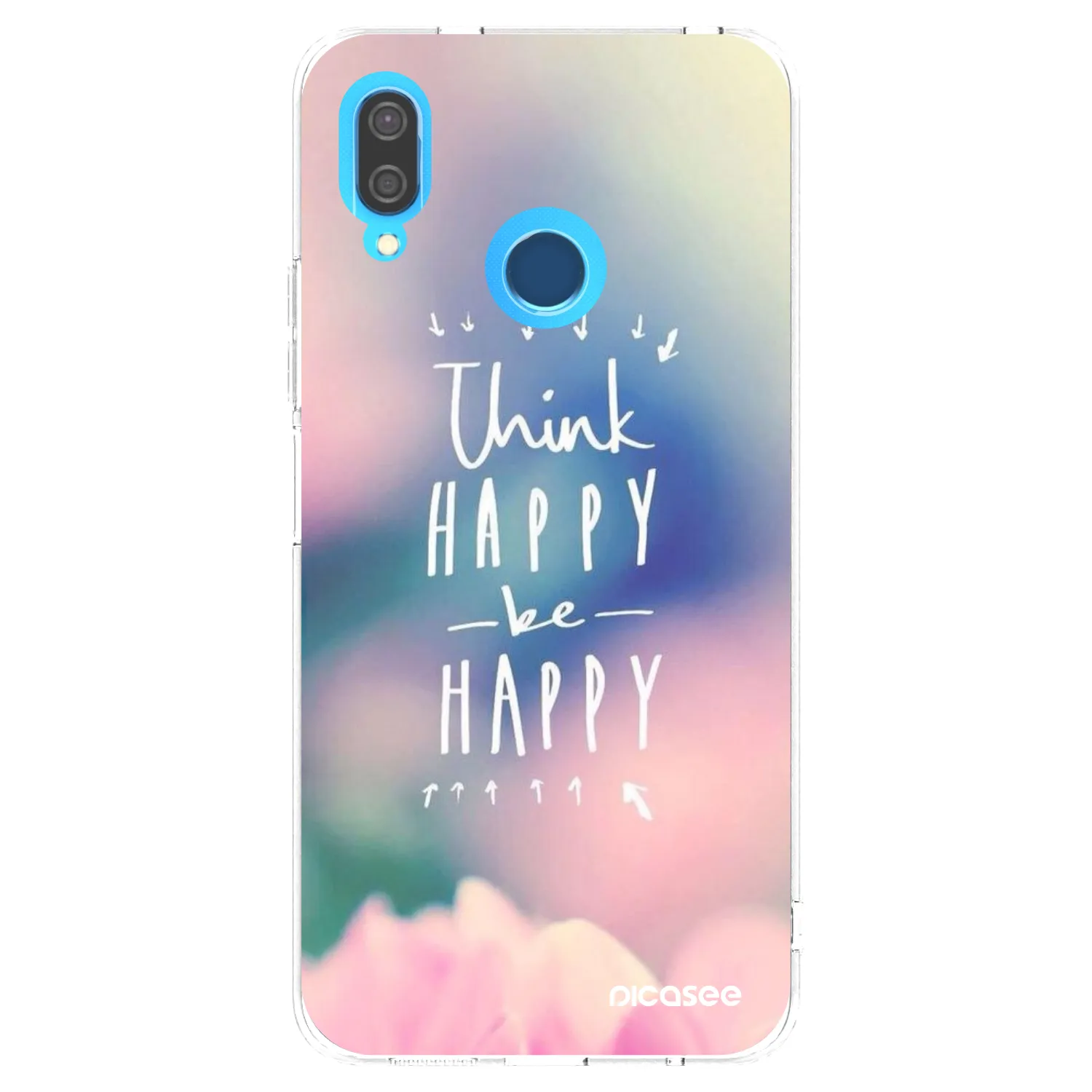 Picasee silikonový průhledný obal pro Huawei P20 Lite - Mysli pozitivně!