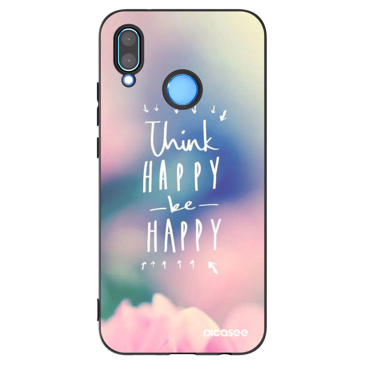 Picasee silikonový černý obal pro Huawei P20 Lite - Mysli pozitivně!