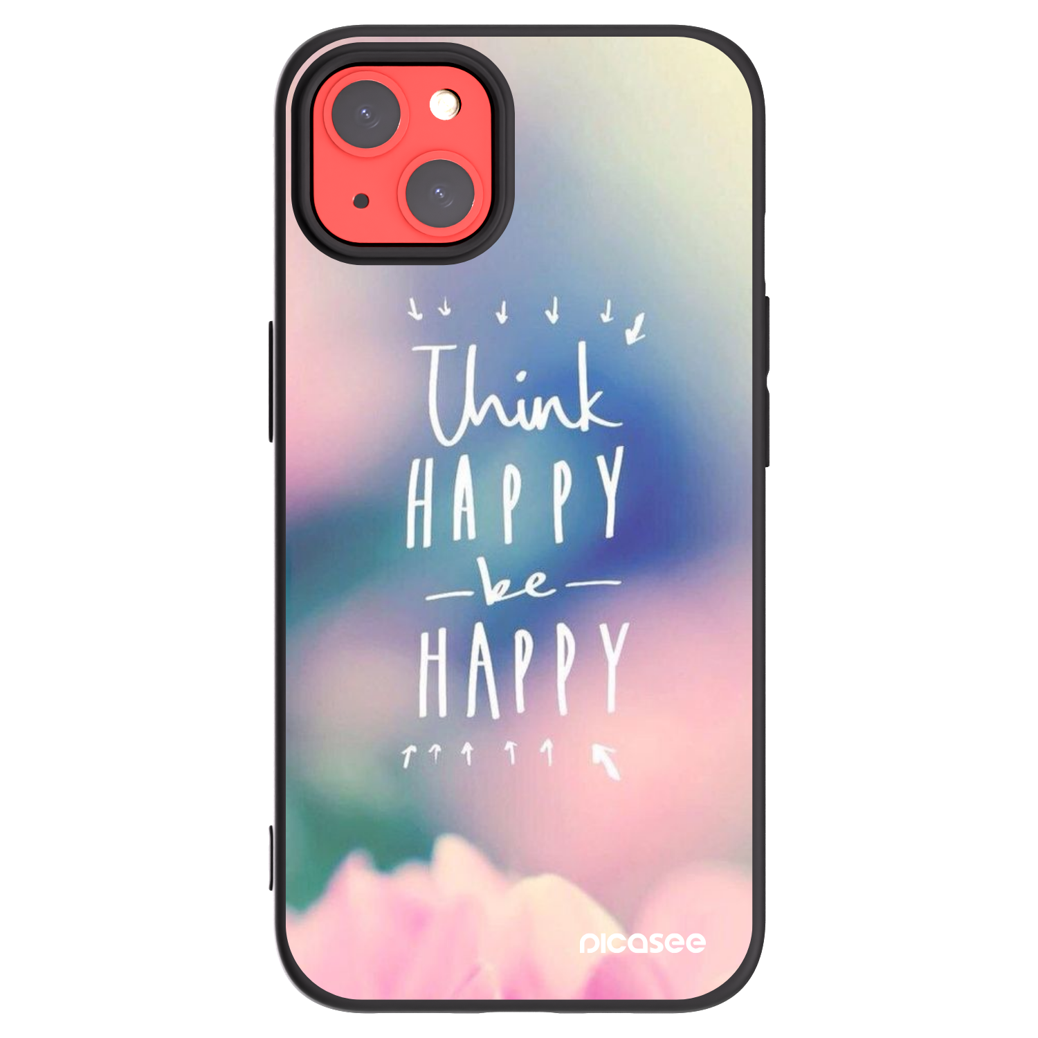 Picasee silikonový černý obal pro Apple iPhone 13 - Mysli pozitivně!