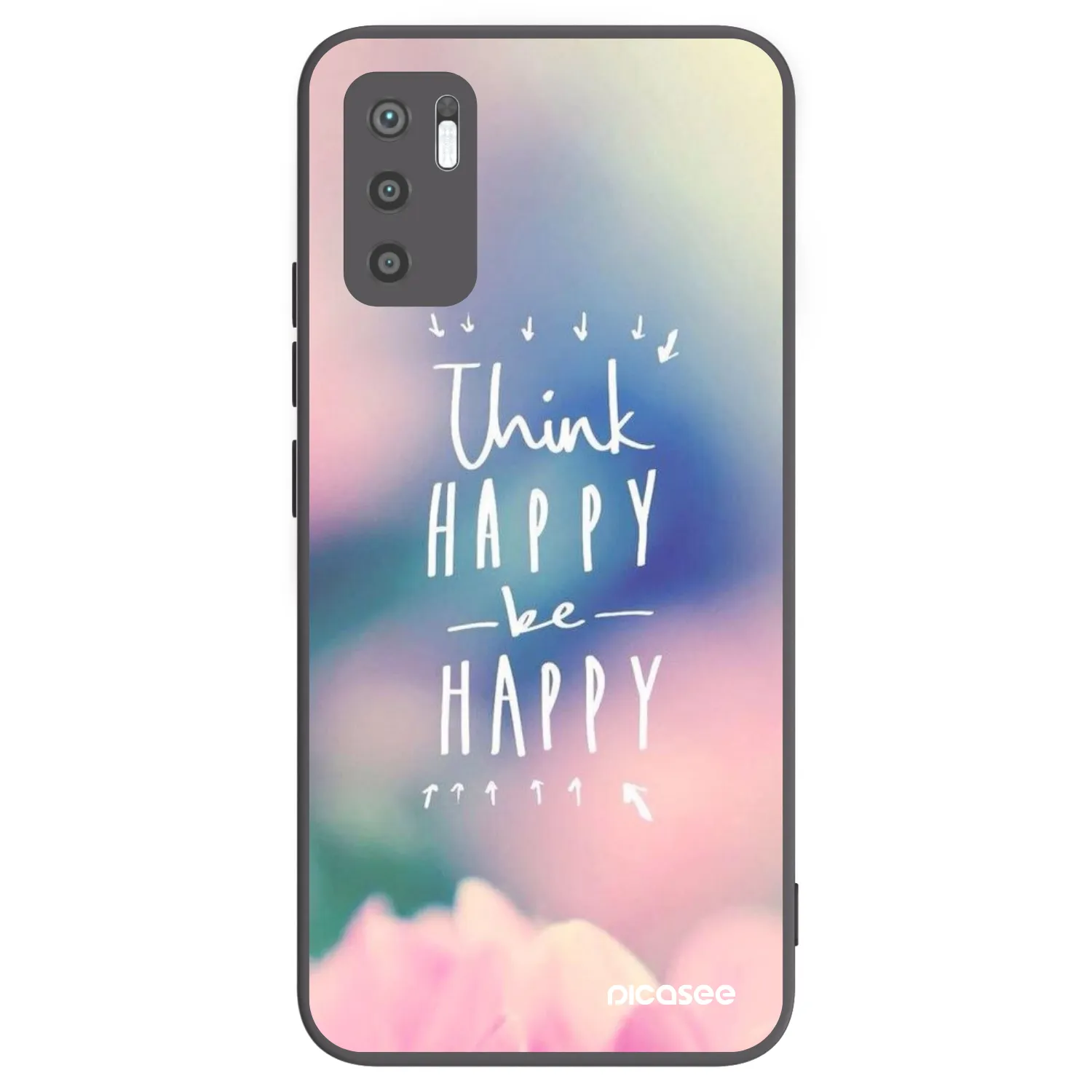 Picasee silikonový černý obal pro Xiaomi Redmi Note 10 5G - Mysli pozitivně!