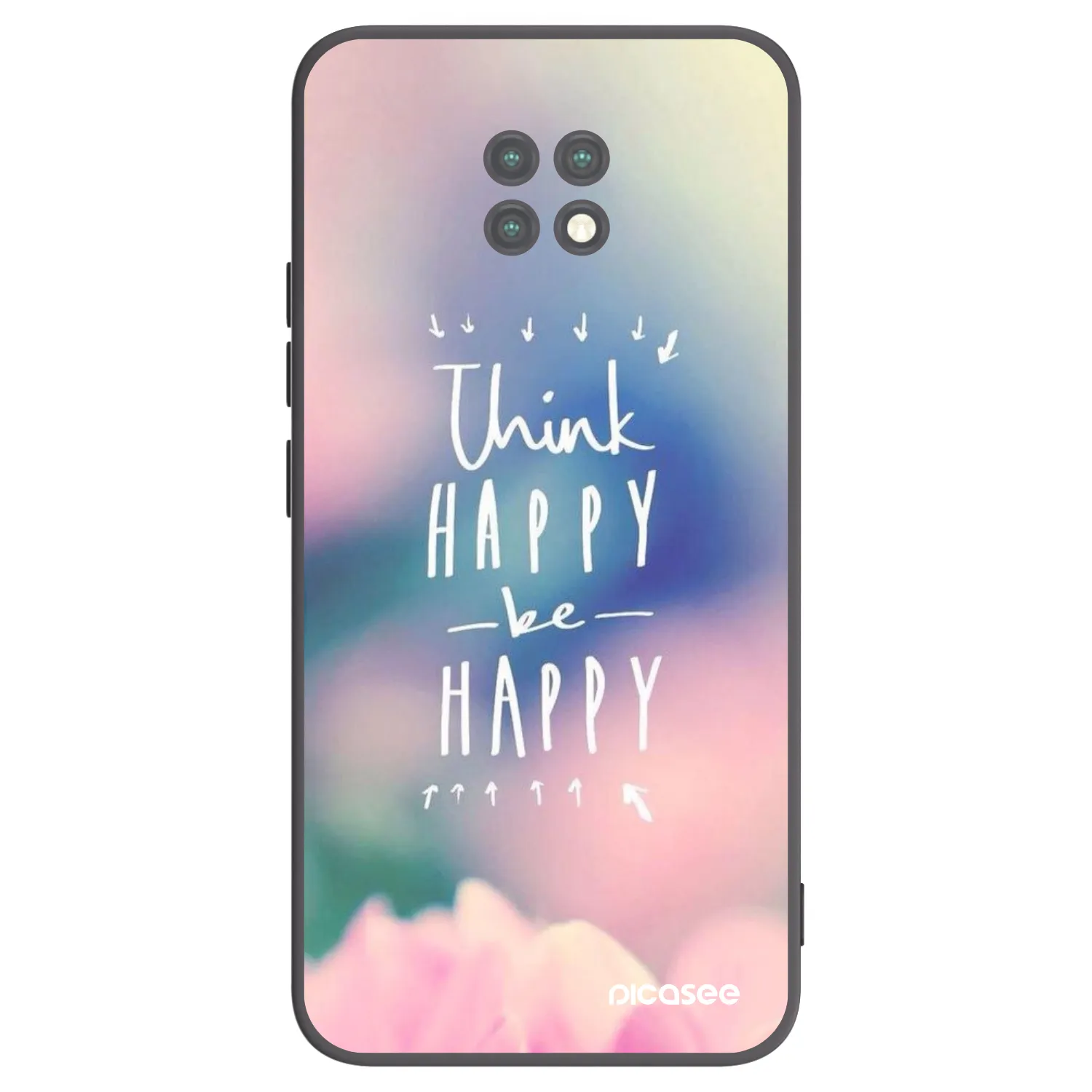 Picasee silikonový černý obal pro Xiaomi Redmi Note 9T - Mysli pozitivně!