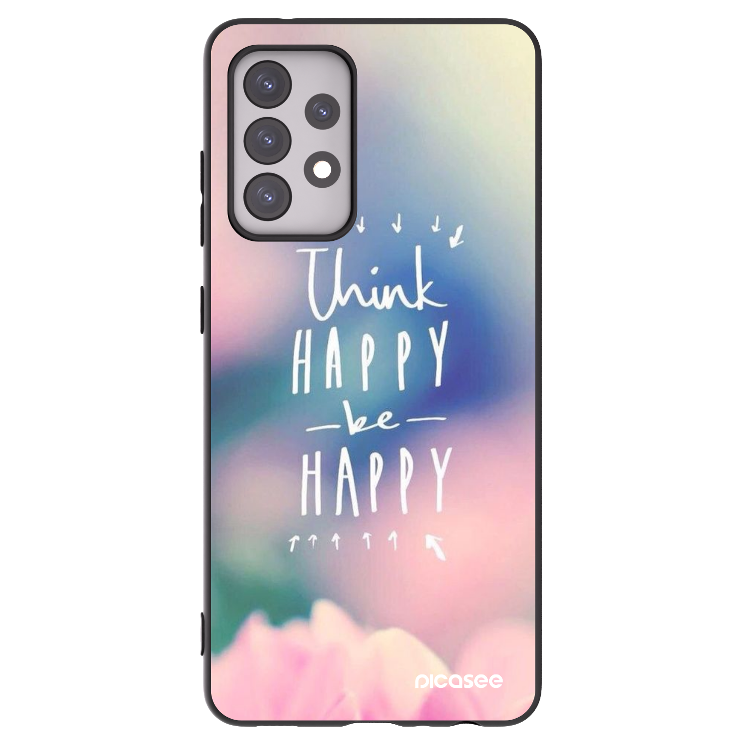 Picasee silikonový černý obal pro Samsung Galaxy A52s 5G A528B - Mysli pozitivně!