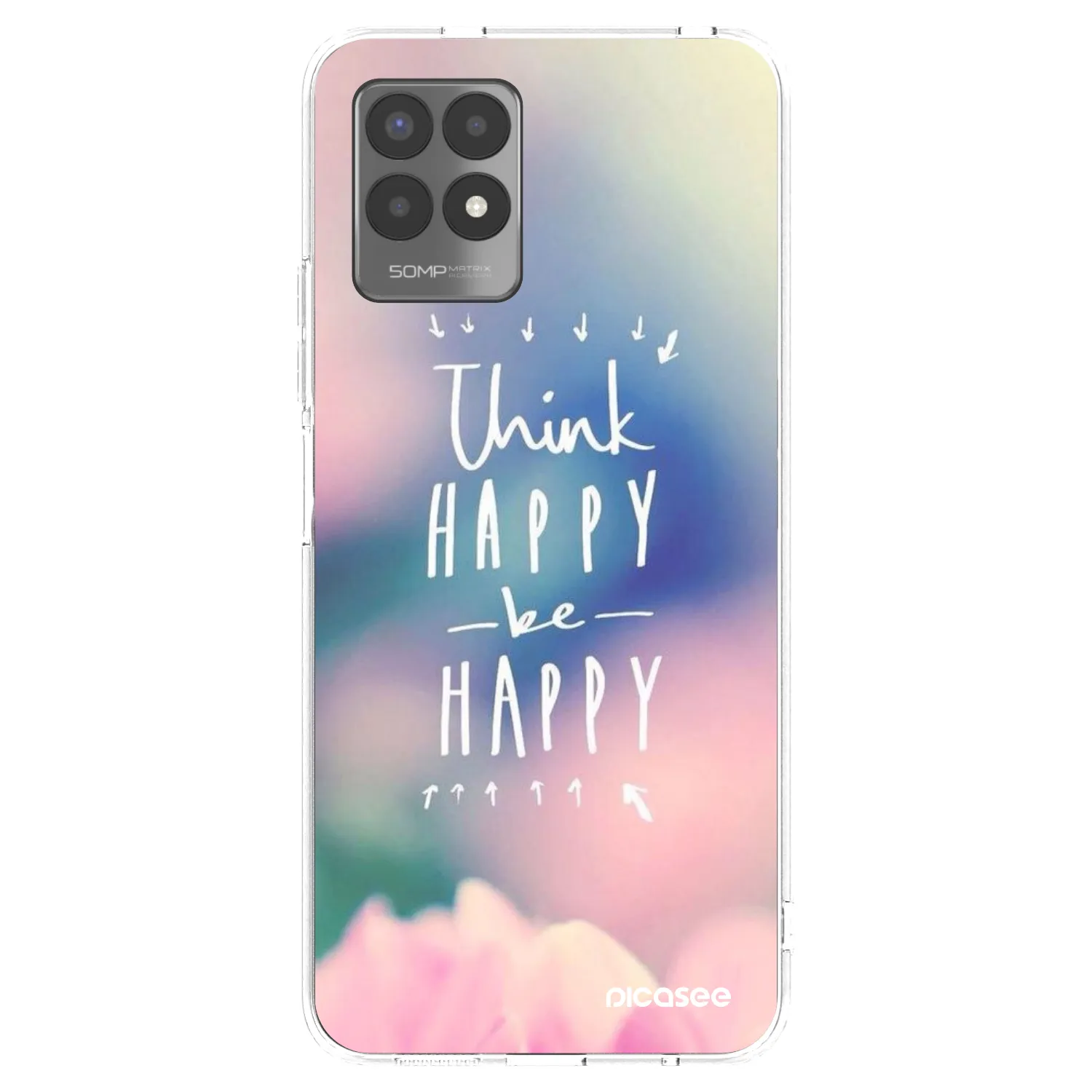 Picasee silikonový průhledný obal pro Realme 8i - Mysli pozitivně!