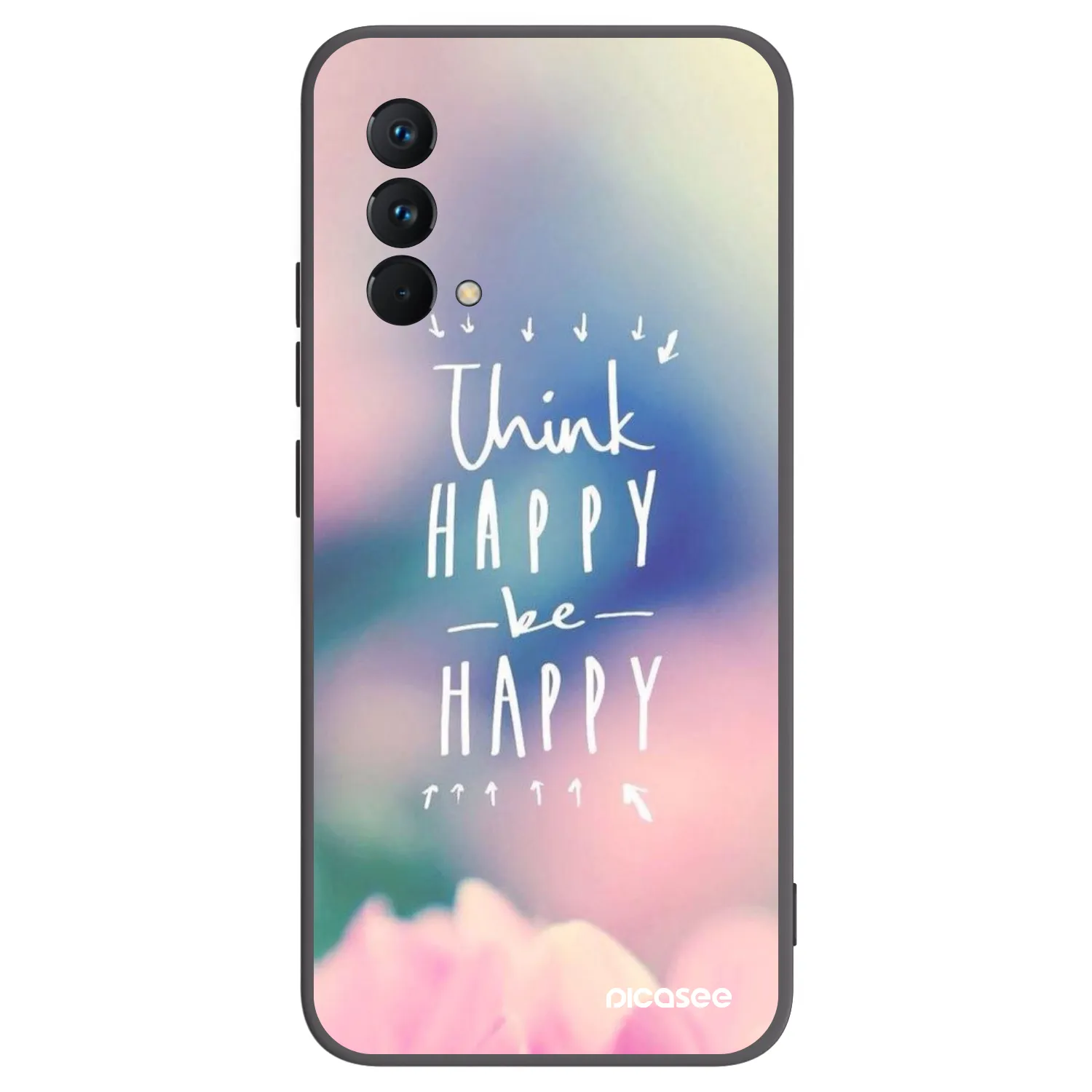 Picasee silikonový černý obal pro Realme GT Master Edition 5G - Mysli pozitivně!