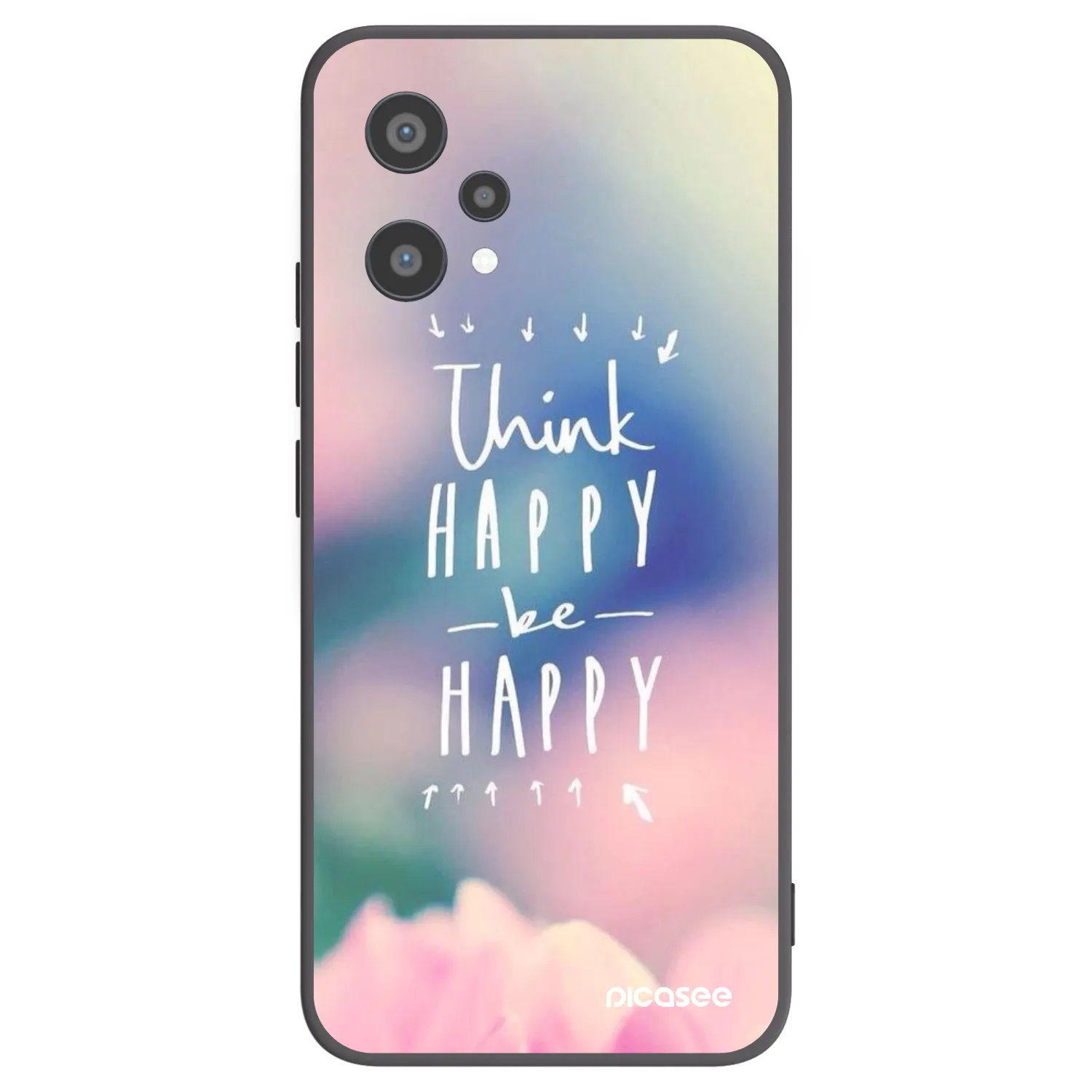 Picasee silikonový černý obal pro Realme 9 Pro 5G - Mysli pozitivně!