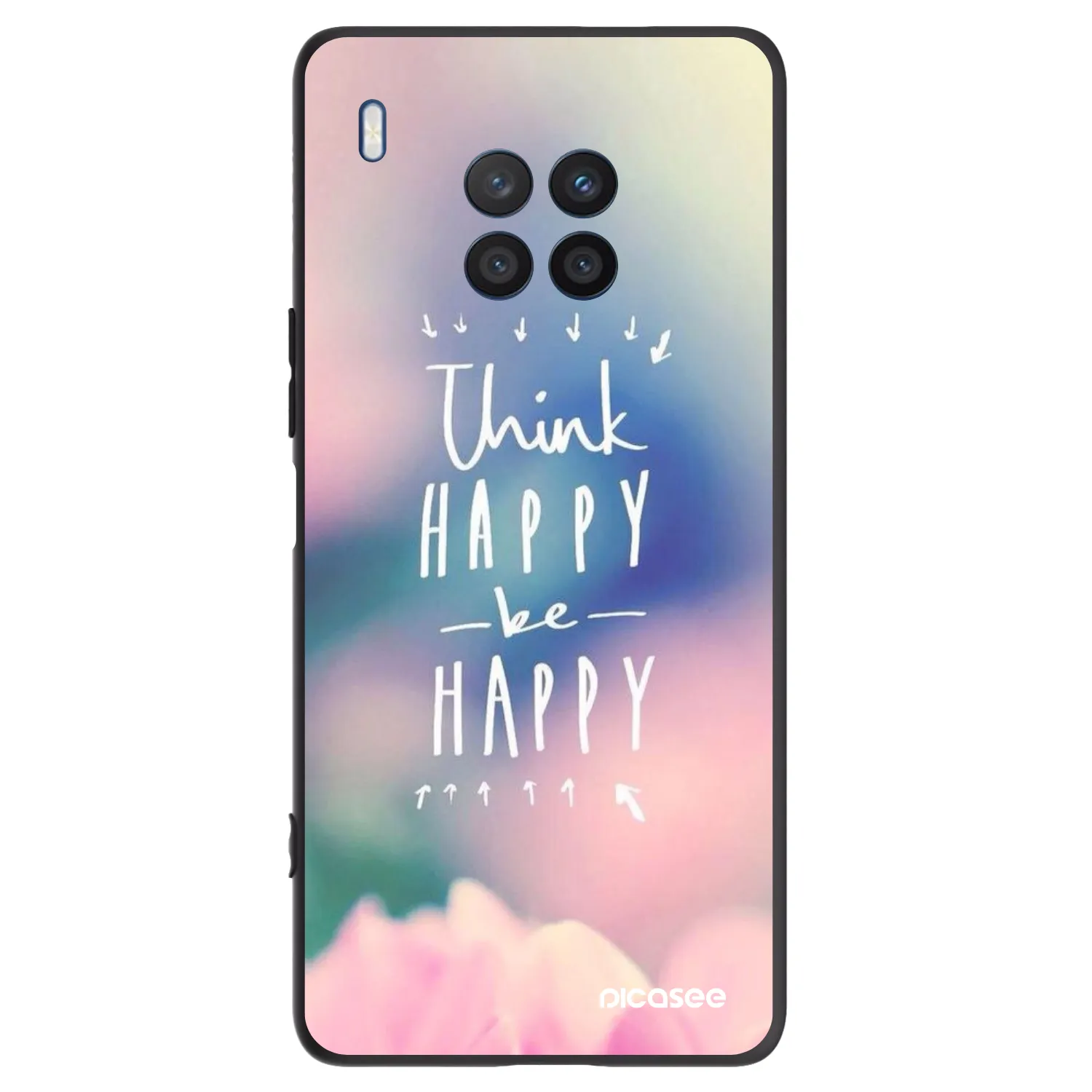 Picasee silikonový černý obal pro Honor 50 Lite - Mysli pozitivně!